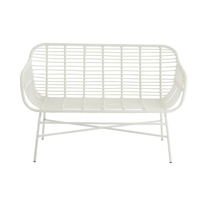 3-zitsbank Wit ijzer 65x128 cm-3-Zitsbanken-J-Line