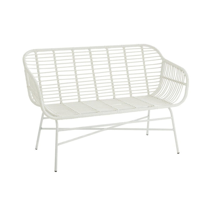 3-zitsbank Wit ijzer 65x128 cm-3-Zitsbanken-J-Line