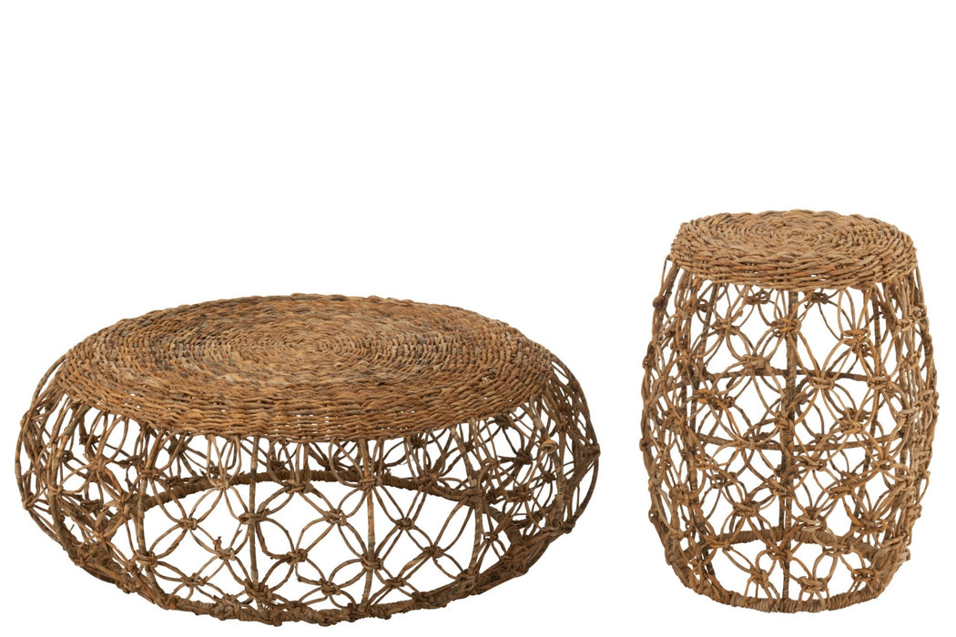 Salontafel naturel ijzer 60 cm 60x60x35 cm