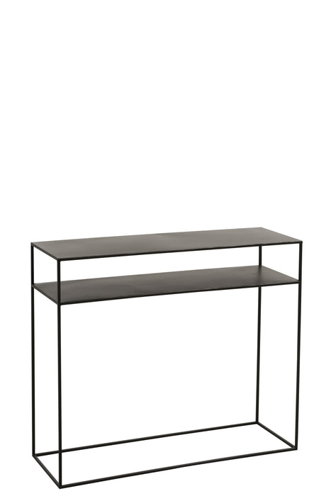 Bijzettafel Zwart ijzer Rechthoekig 35x105 cm