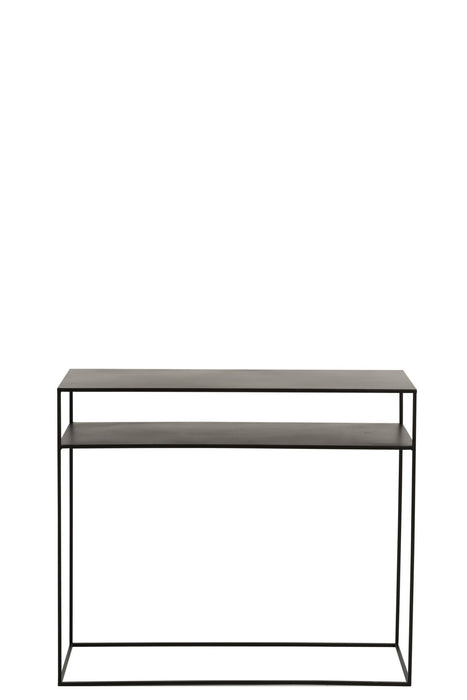 Bijzettafel Zwart ijzer Rechthoekig 35x105 cm
