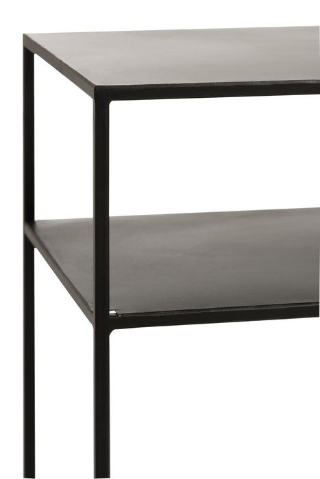 Bijzettafel Zwart ijzer Rechthoekig 35x105 cm
