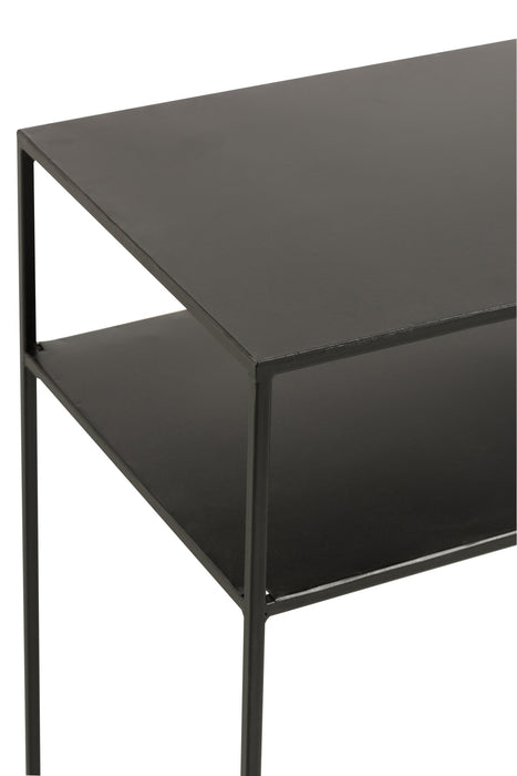 Bijzettafel Zwart ijzer Rechthoekig 35x105 cm