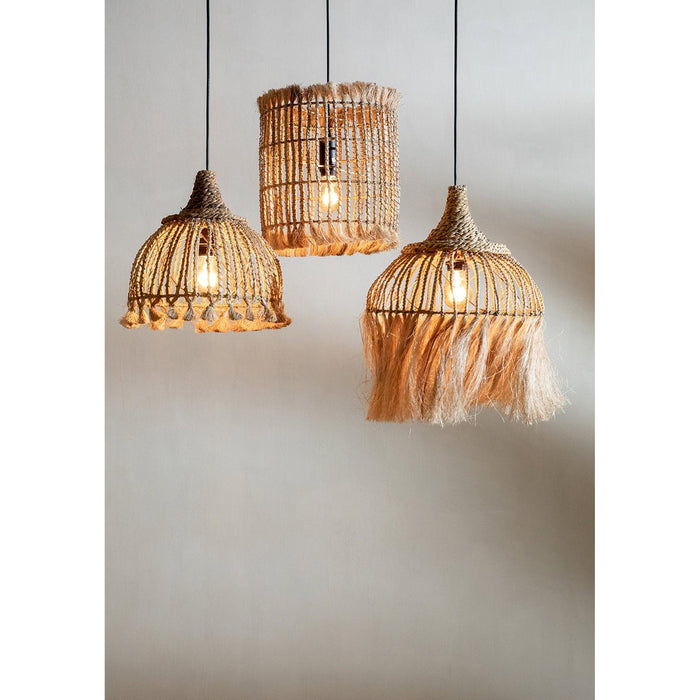 Abaca Tassel Hanglamp - Naturel - S-Hanglampen-Bazar Bizar