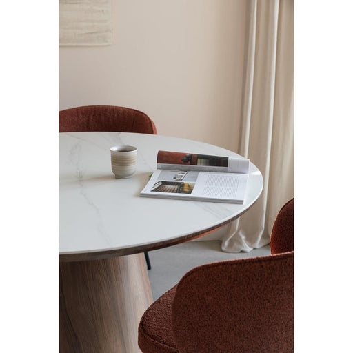 Almira Eettafel Ovaal Walnoot-Eettafels-Creating Home