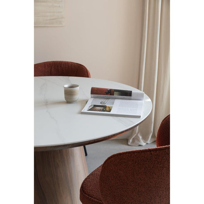 Almira Eettafel Ovaal Walnoot-Eettafels-Creating Home