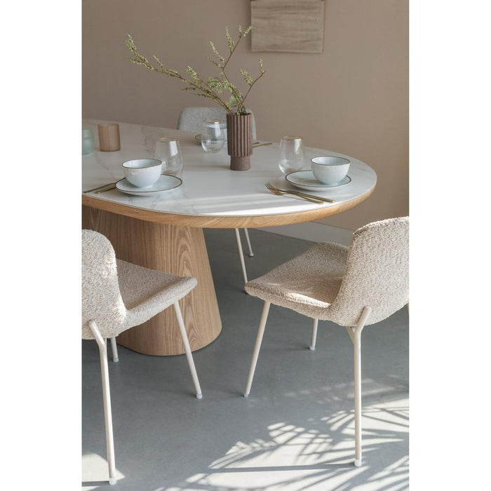 Almira Eettafel Ovaal Walnoot-Eettafels-Creating Home