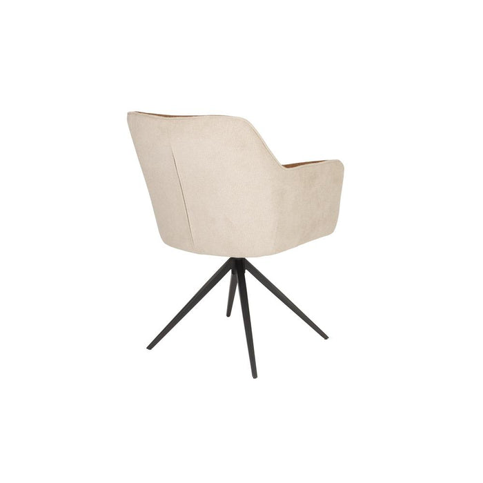 Armchair Daley Beige/Brown-Eetkamerstoelen-Creating Home