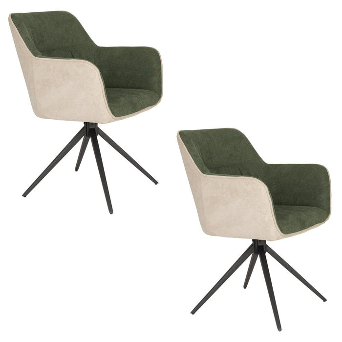 Armchair Daley Beige/Green-Fauteuils-Creating Home