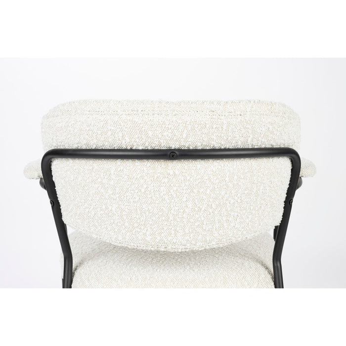 Armstoel Jolien Black/Bouclé-Eetkamerstoelen-Creating Home