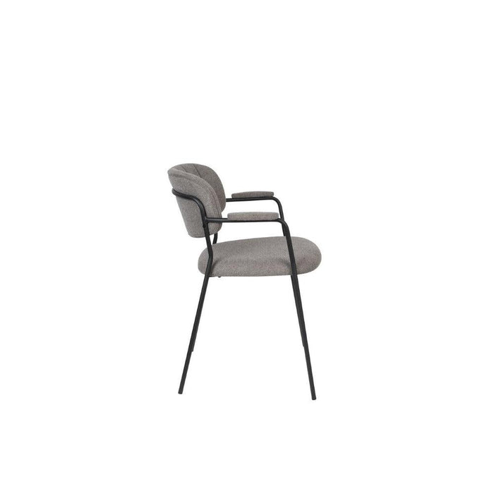 Armstoel Jolien gold/Dark Grey-Eetkamerstoelen-Creating Home