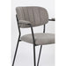 Armstoel Jolien gold/Dark Grey-Eetkamerstoelen-Creating Home