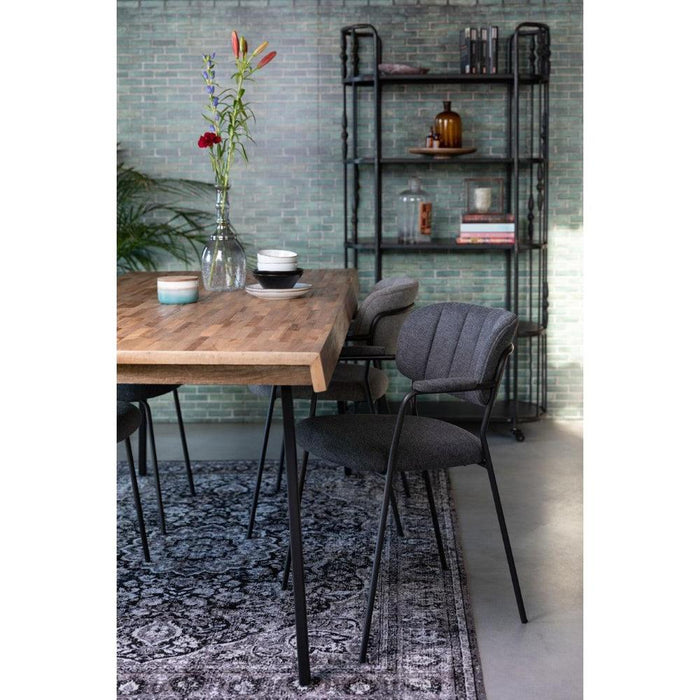 Armstoel Jolien gold/Dark Grey-Eetkamerstoelen-Creating Home