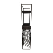 Arto wine rack dark grey base brown marble Grijs-Wijnrekken-PTMD