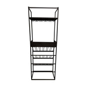 Arto wine rack dark grey base brown marble Grijs-Wijnrekken-PTMD