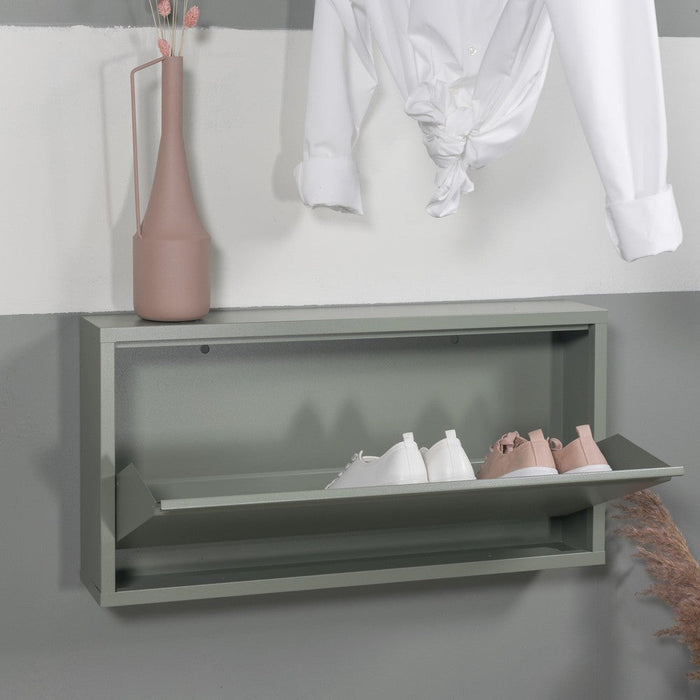 BILLY 1 Schoenenkast | Dusty Green | Staal Spinder Design-Schoenenrekken-Spinder
