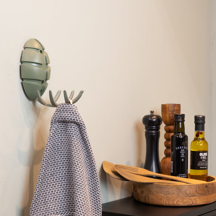 BUG Wandkapstok - Dusty Green / Dusty Green Spinder Design-Kapstokken-Spinder