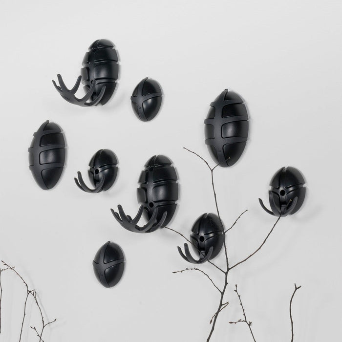 BUG Wandkapstok - Zwart / Zwart Spinder Design-Kapstokken-Spinder