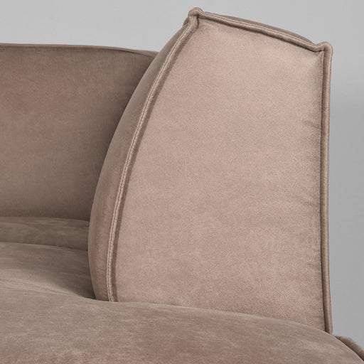 Bank Kay - Taupe - Micro Suede - 2-Zits + Hoek + 2-Zits-Hoekbanken-LABEL51