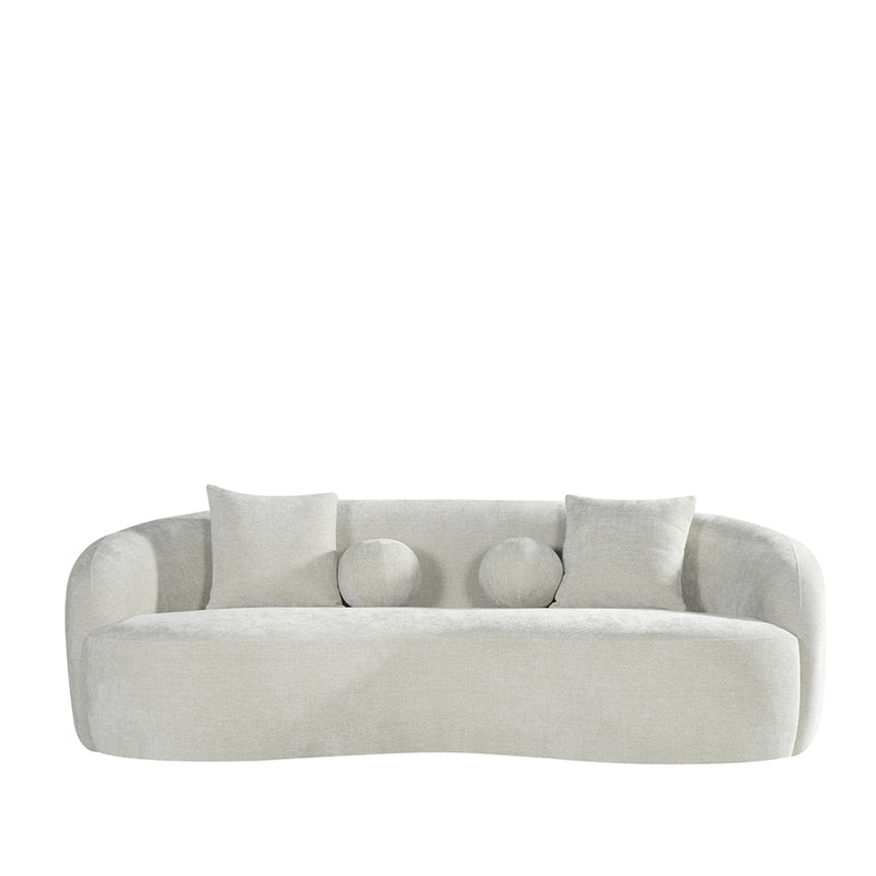 Bank Novo Naturel Chenille 3-Zits 236x124x80 cm-3-Zitsbanken-LABEL51