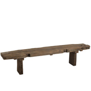 Bankje Brut Gerecycled Hout Bruin 190x38x46 cm-3-Zitsbanken-J-Line