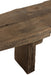 Bruin bankje van gerecycled hout met een robuuste, rustieke uitstraling van 190x38x46 cm.