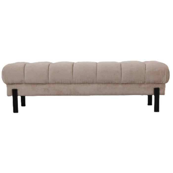 Bankje Melbourne Elegant 100% Polyester Beige 160x47x48 727203-Bankjes-PTMD