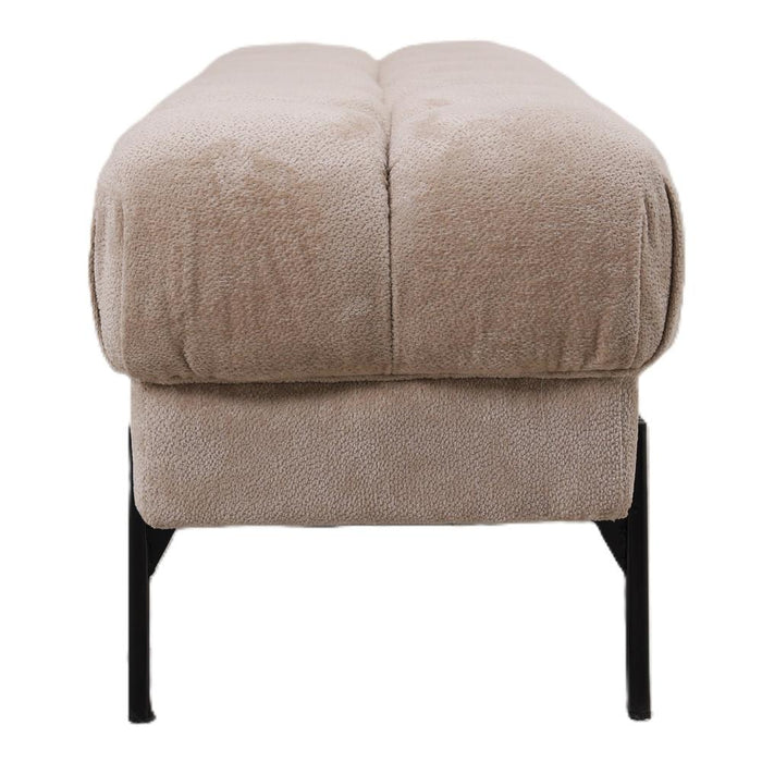 Bankje Melbourne Elegant 100% Polyester Beige 160x47x48 727203-Bankjes-PTMD