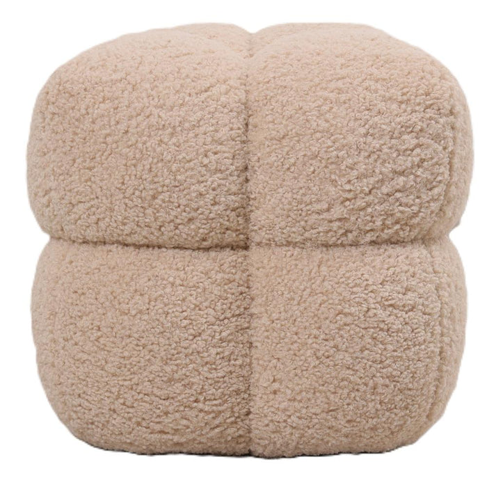 Bankje Teddy Polyester Beige-Bankjes-PTMD