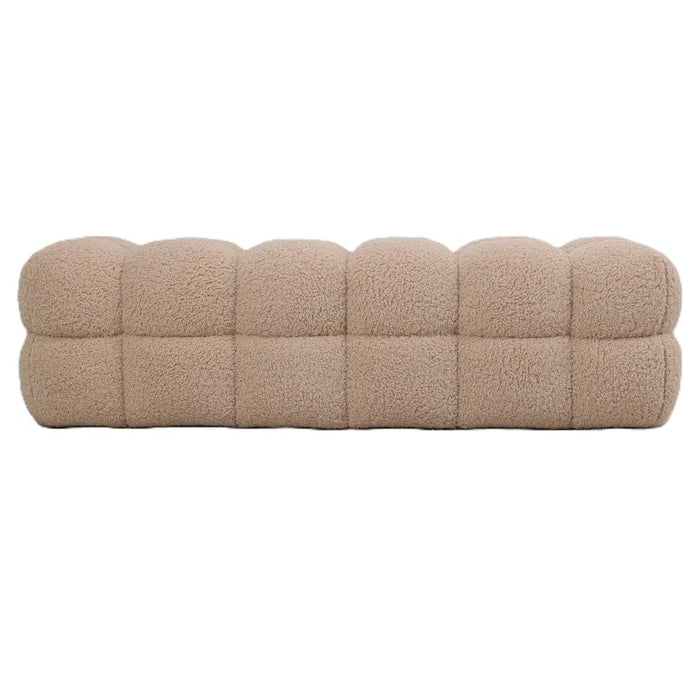 Bankje Teddy Polyester Beige-Bankjes-PTMD