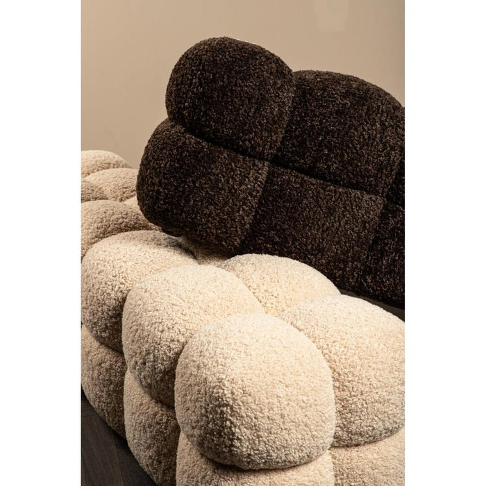 Bankje Teddy Springt 100% Polyester Bruin 160x45x43 cm-Bankjes-PTMD