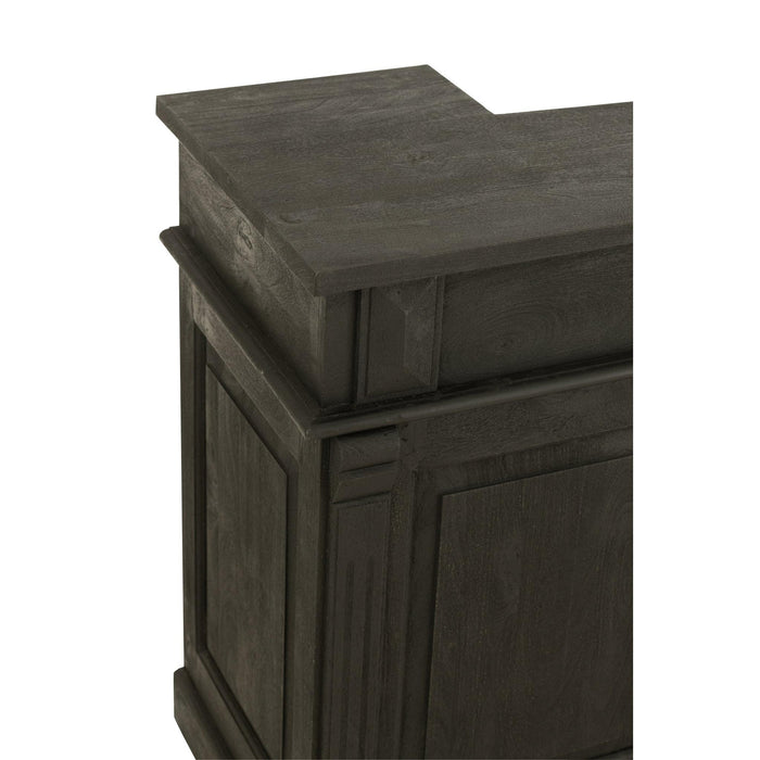 Decoratie Zwart Mangohout hout 55x180 cm-Wanddecoratie-J-Line