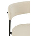 Barkruk Bar Stoel Bouclé Plywood/Polyester Wit/Zwart-Barkrukken-J-Line