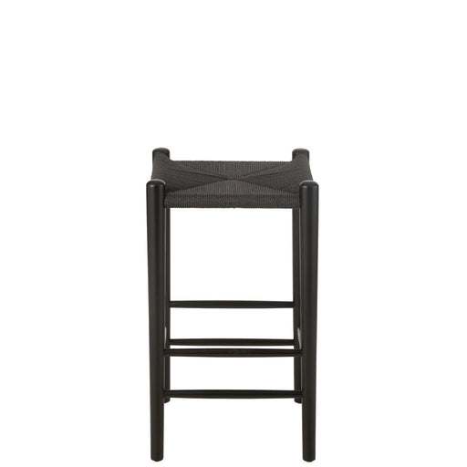 Barkruk Bar Stoel Orient Beech Hout/Rope Zwart-Barkrukken-J-Line