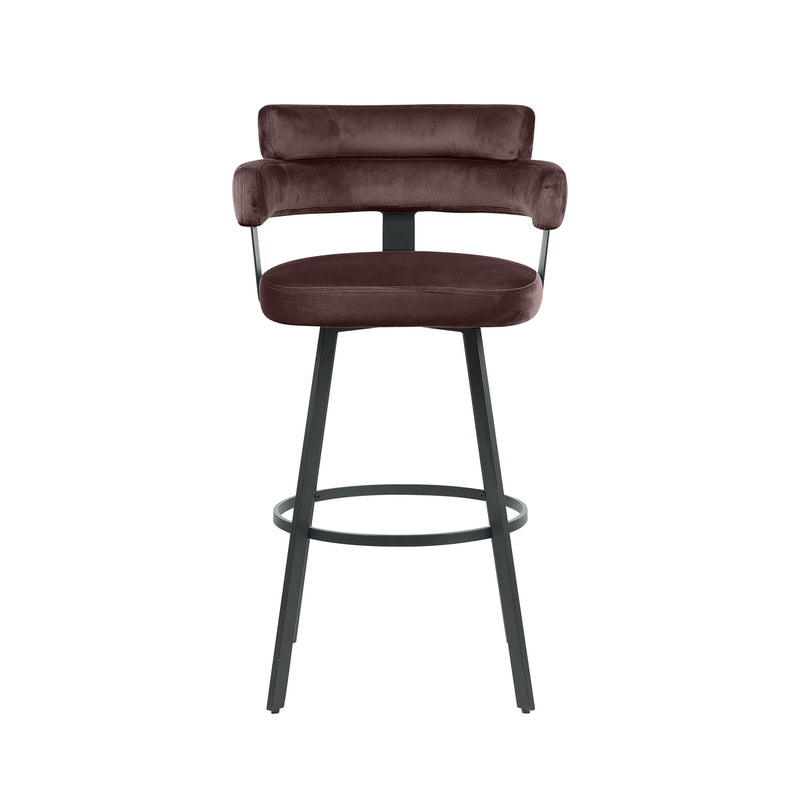 Barkruk Bardio Taupe Fluweel Hoog 56x52x101 cm-Barkrukken-LABEL51