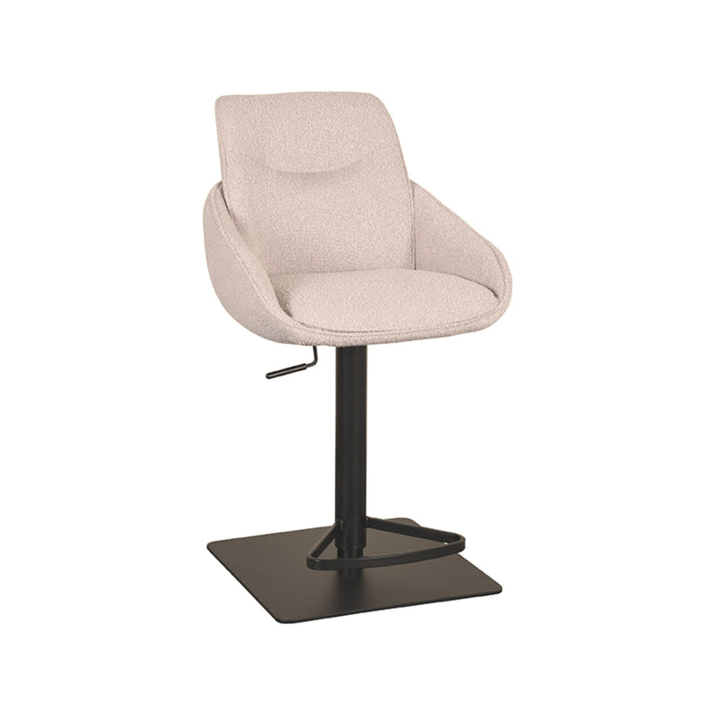 Barkruk Beauty Naturel Boucle Gaslift 52x89x113 cm-Barkrukken-LABEL51
