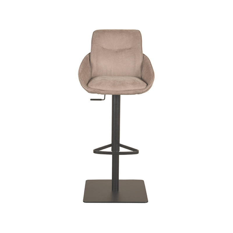 Barkruk Beauty Taupe Micro Suede Gaslift 52x89x113 cm-Barkrukken-LABEL51