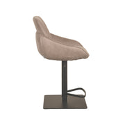 Barkruk Beauty Taupe Micro Suede Gaslift 52x89x113 cm-Barkrukken-LABEL51
