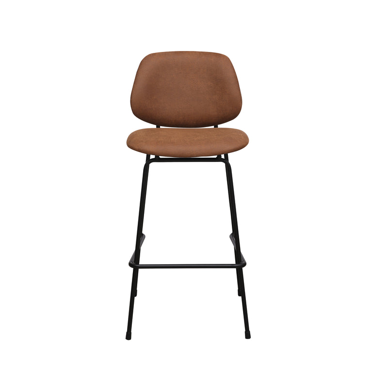 Barkruk Bello Cognac Micro Suede Hoog 46x53x105 cm-Barkrukken-LABEL51