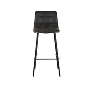 Barkruk Bistro Antraciet Micro Suede Hoog 44x51x115 cm-Barkrukken-LABEL51