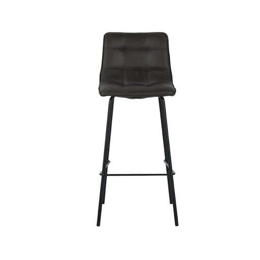 Barkruk Bistro Antraciet Micro Suede Hoog 44x51x115 cm-Barkrukken-LABEL51