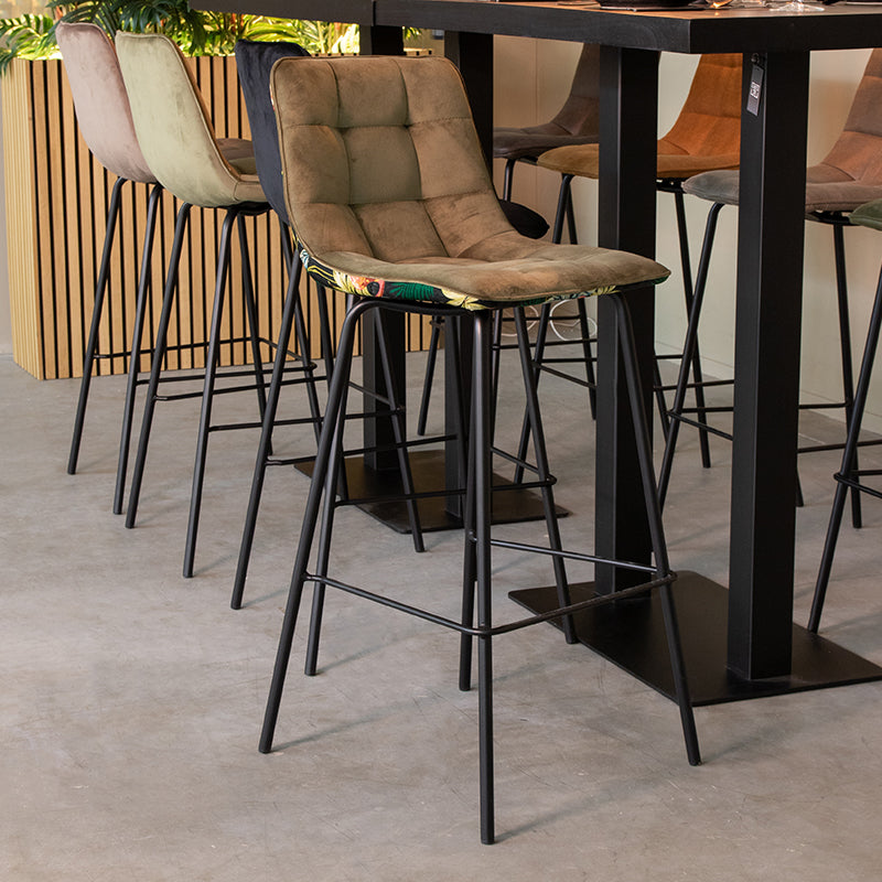 Barkruk Bistro Hunter Fluweel Hoog 44x51x115 cm-Barkrukken-LABEL51