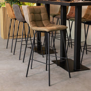 Barkruk Bistro Moss Micro Suede Hoog 44x51x115 cm-Barkrukken-LABEL51