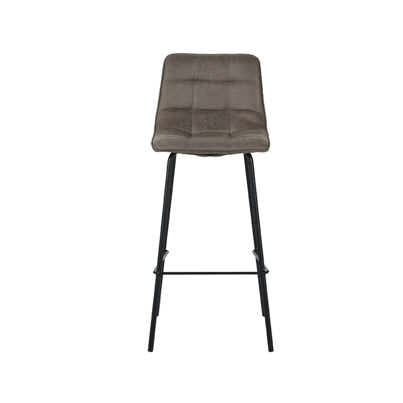 Barkruk Bistro Taupe Micro Suede Hoog 44x51x115 cm-Barkrukken-LABEL51