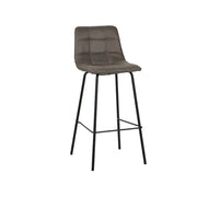 Barkruk Bistro Taupe Micro Suede Hoog 44x51x115 cm-Barkrukken-LABEL51
