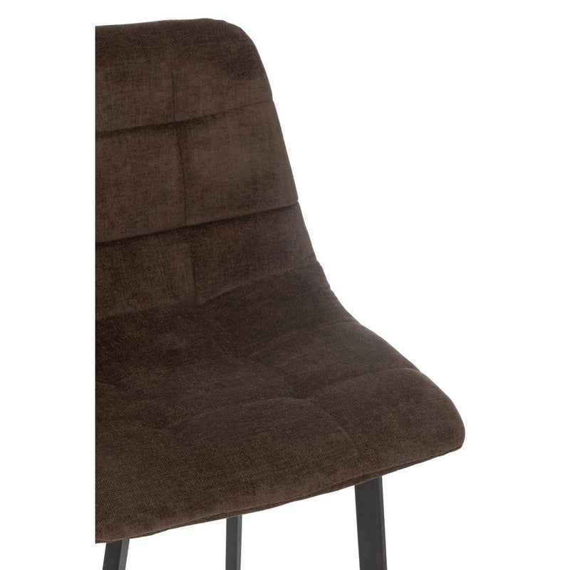 Barkruk Bruin Polyester 43 cm 43x46x95 cm-Barkrukken-J-Line