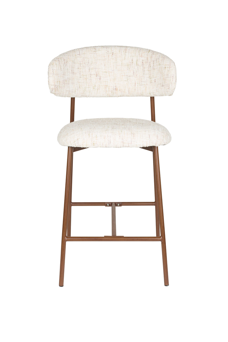 Barkruk Claes Off-white Polyester Wit 65cm-Barkrukken-Creating Home