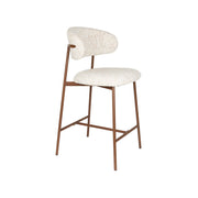 Barkruk Claes Off-white Polyester Wit 65cm-Barkrukken-Creating Home