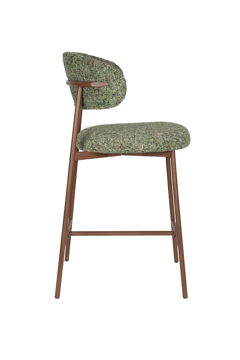 Barkruk Claes Polyester Groen 65cm-Barkrukken-Creating Home
