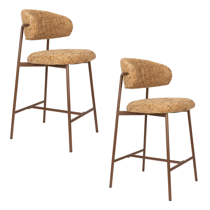 Barkruk Claes Polyester Okergeel 65 cm – productaanzicht 5